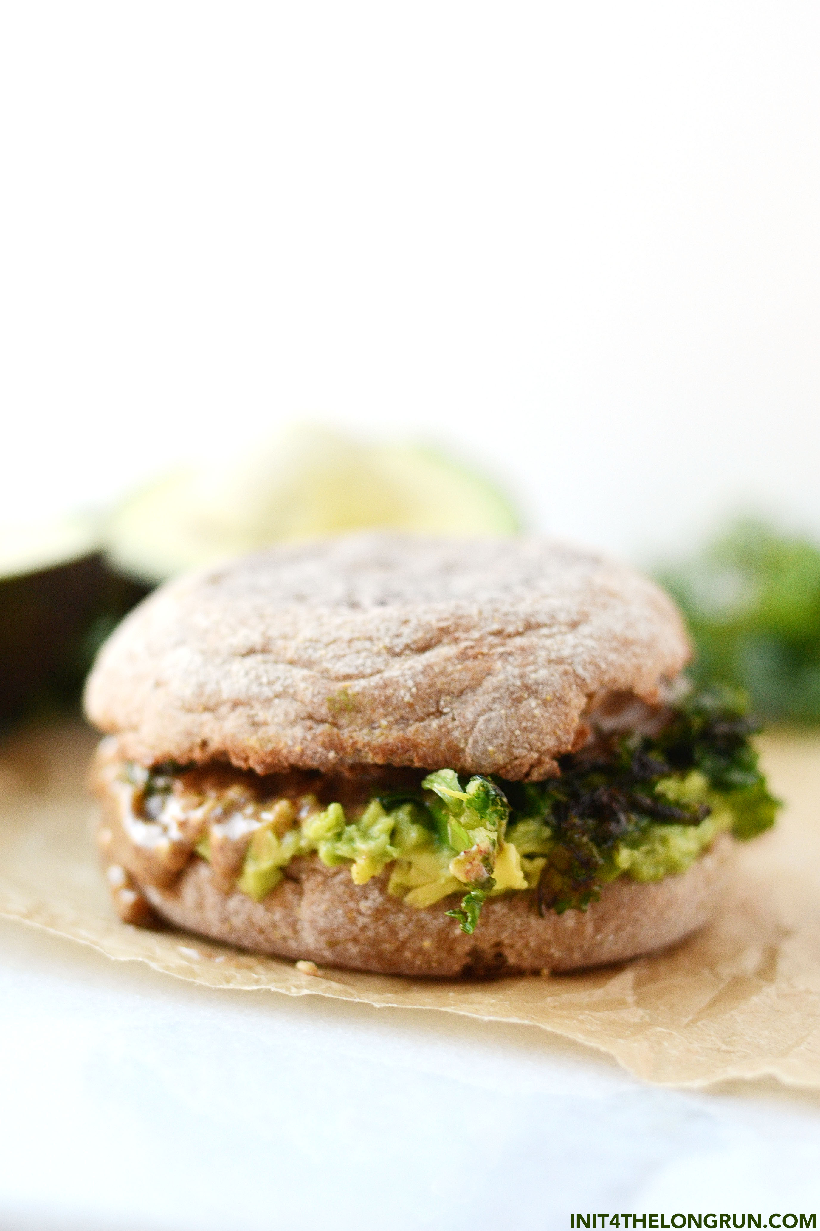 This strange but good combination of avocado, almond butter and kale in