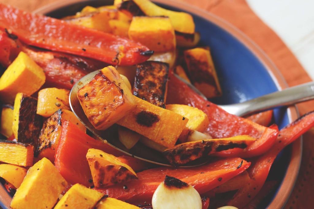 Garlic Roasted Peppers and Butternut Squash