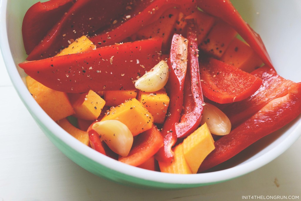 Garlic Roasted Peppers and Butternut Squash