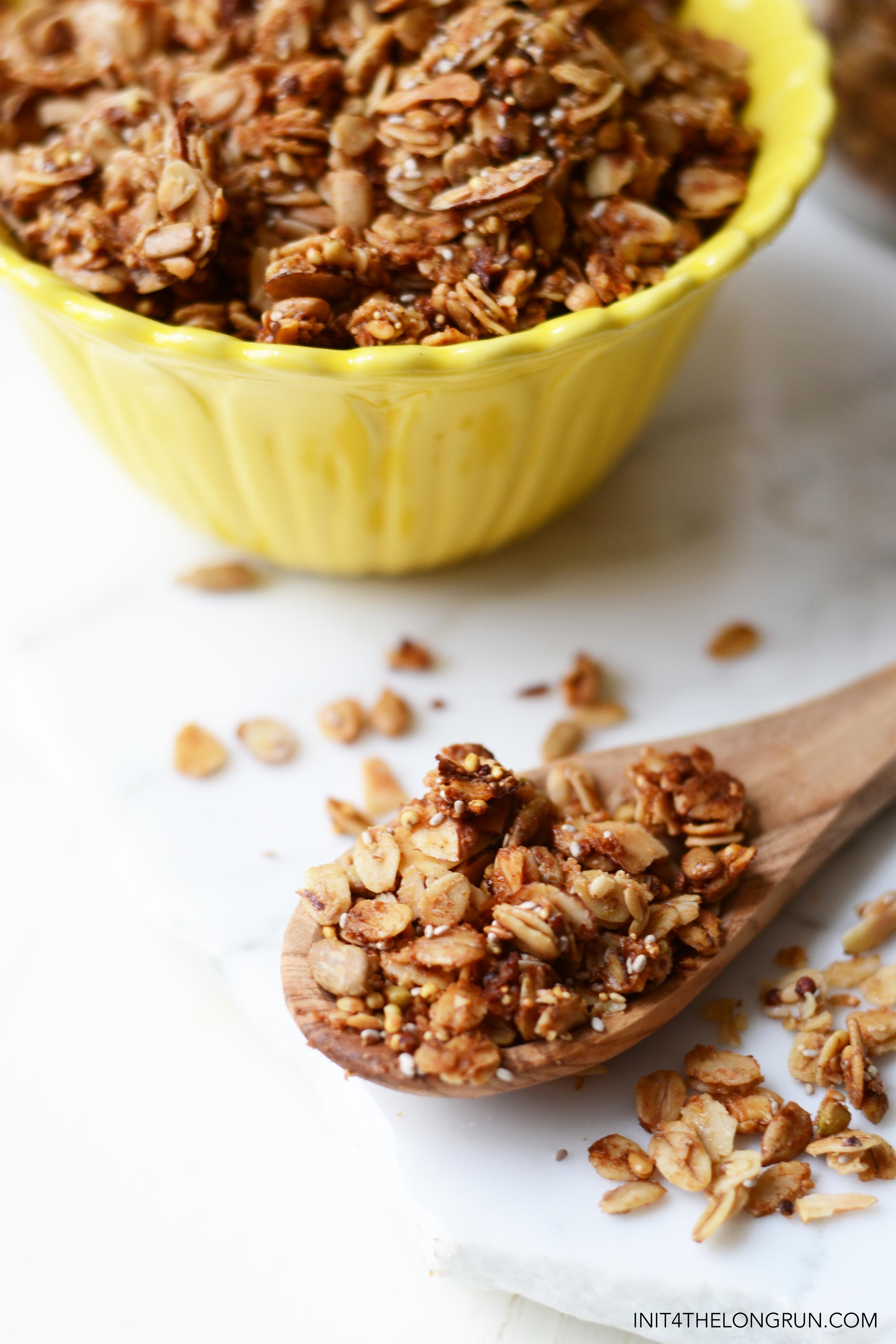 Extra Crunchy Super Seed Granola from init4thelongrun.com