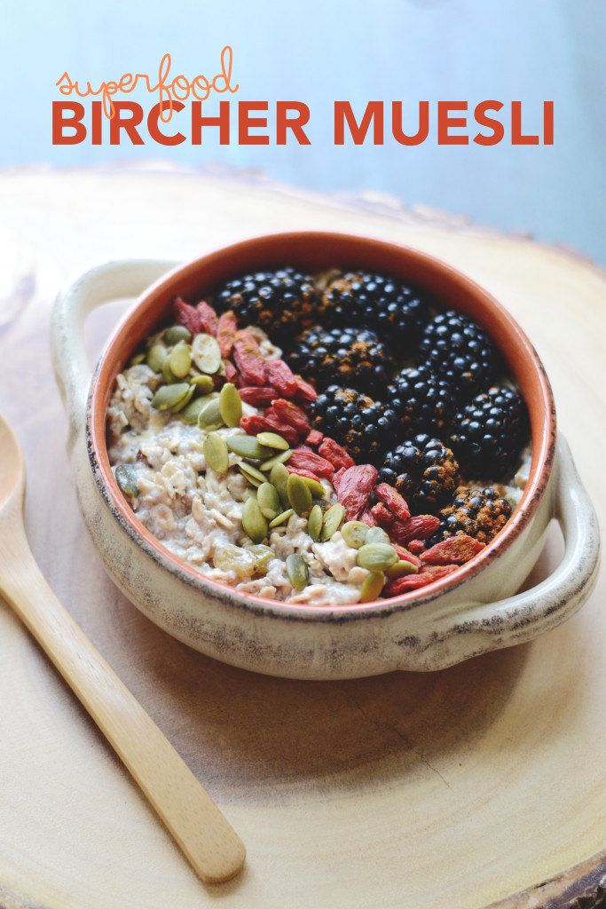 Superfood Bircher Muesli - The perfect breakfast for making ahead of time when you're always on the go. | init4thelongrun.com