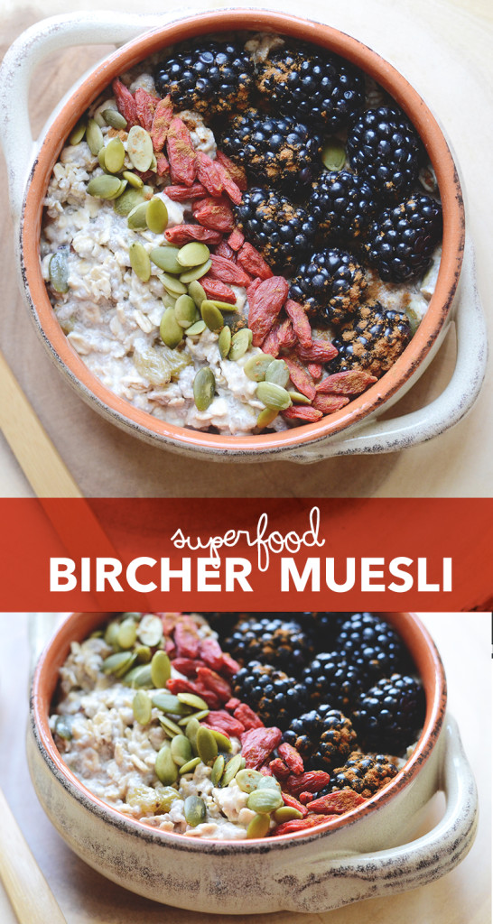 Superfood Bircher Muesli - The perfect breakfast for making ahead of time when you're always on the go. | init4thelongrun.com