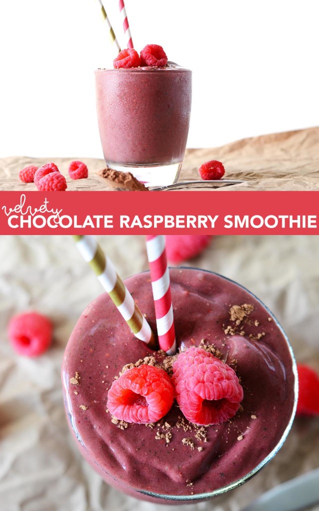 Having this chocolate raspberry smoothie for breakfast is like telling the world you're already winning and it's only 9am.