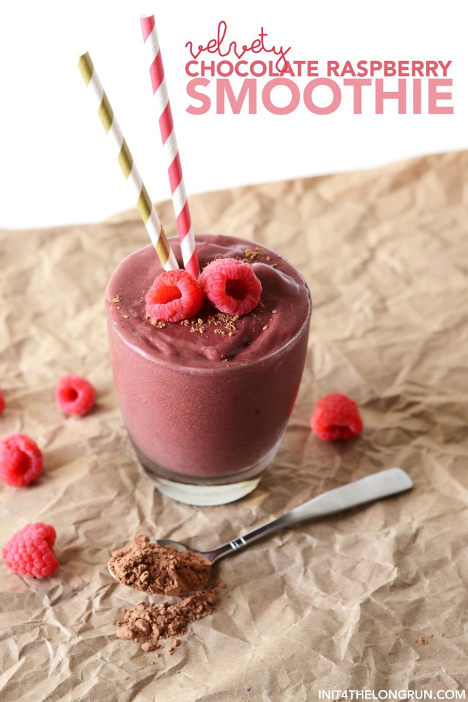 Having this chocolate raspberry smoothie for breakfast is like telling the world you're already winning and it's only 9am.