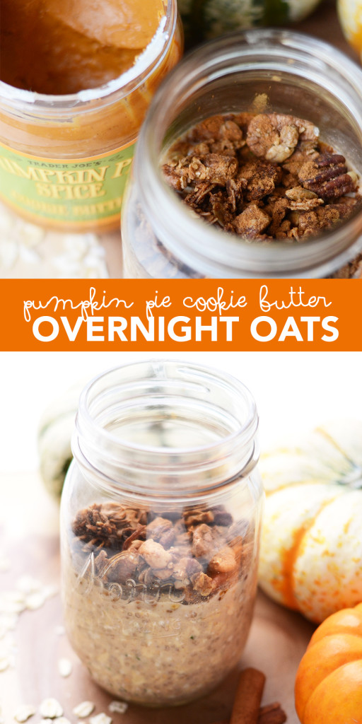 These Pumpkin Pie Cookie Butter Overnight Oats will make all your fall-inspired breakfast dreams come true.