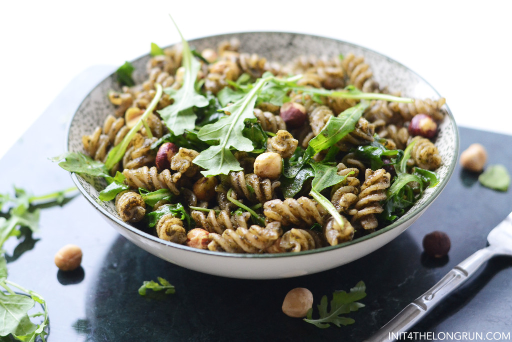 hazelnut arugula pesto pasta // hazelnut arugula pesto pasta - init4thelongrun.com