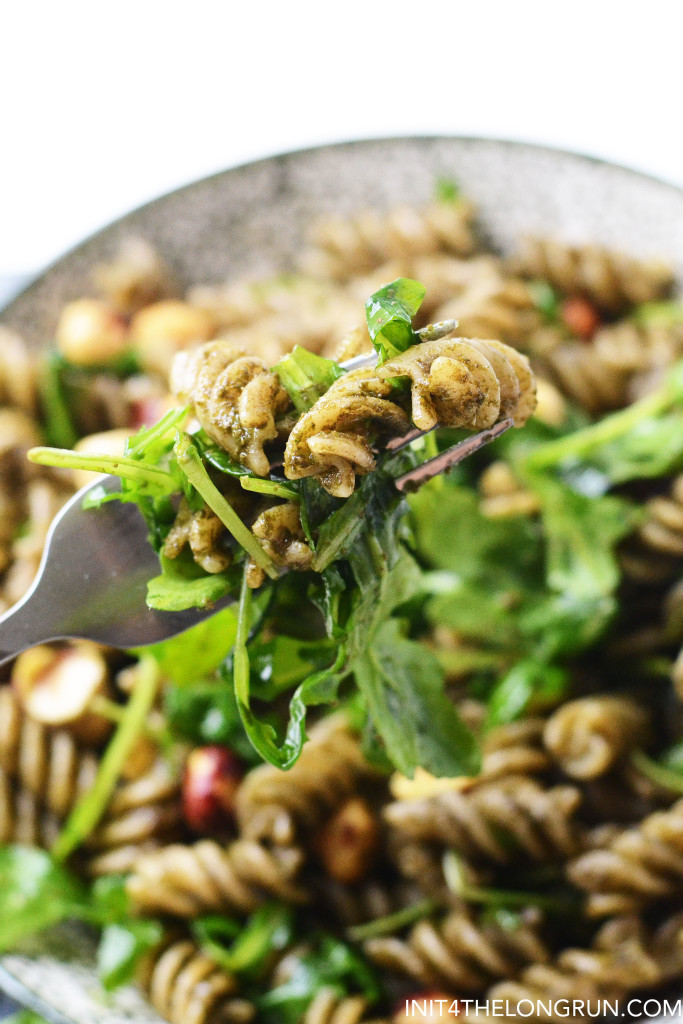 hazelnut arugula pesto pasta // hazelnut arugula pesto pasta - init4thelongrun.com