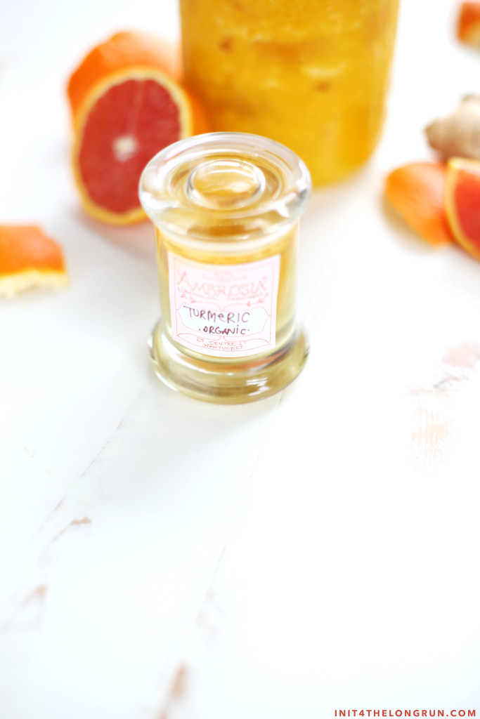 Brighten your morning with this easy to make, nutrient packed, orange ginger turmeric sunshine juice.