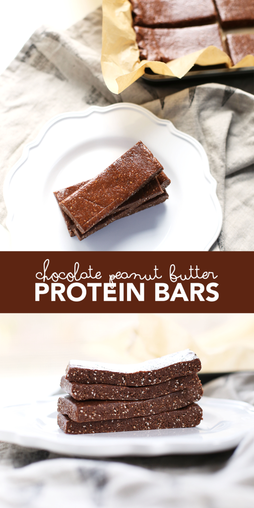 Chocolate Peanut Butter Protein Bars (vegan & gluten-free)
