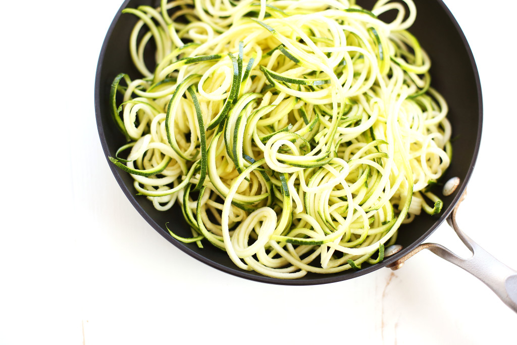 Zoodles with Spicy Sesame Almond Butter Sauce