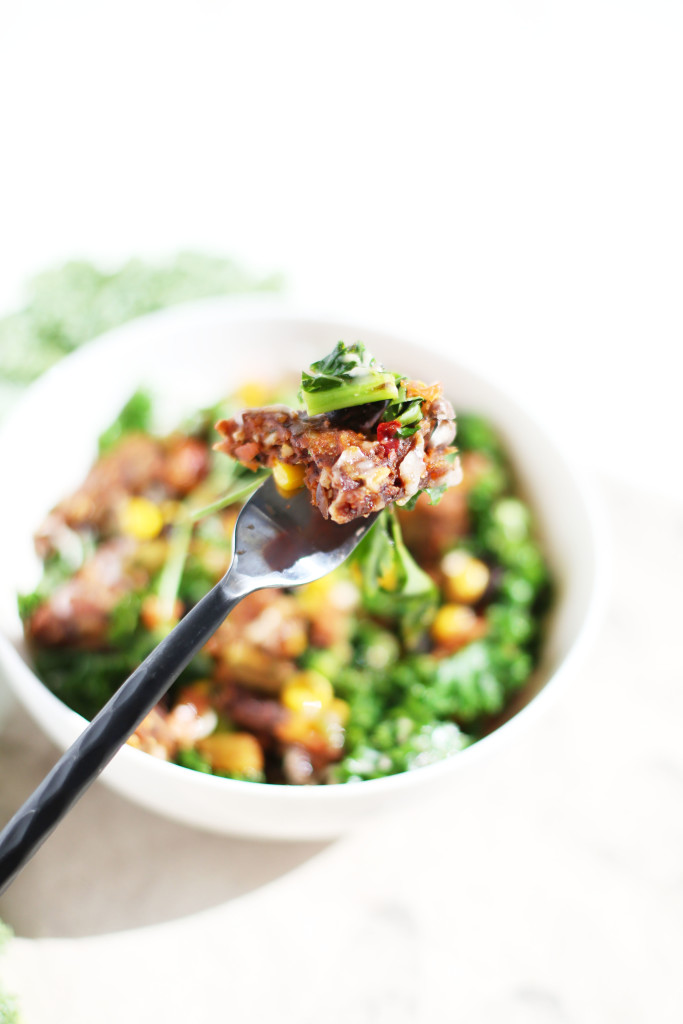 Southwestern Black Bean Burger Salad