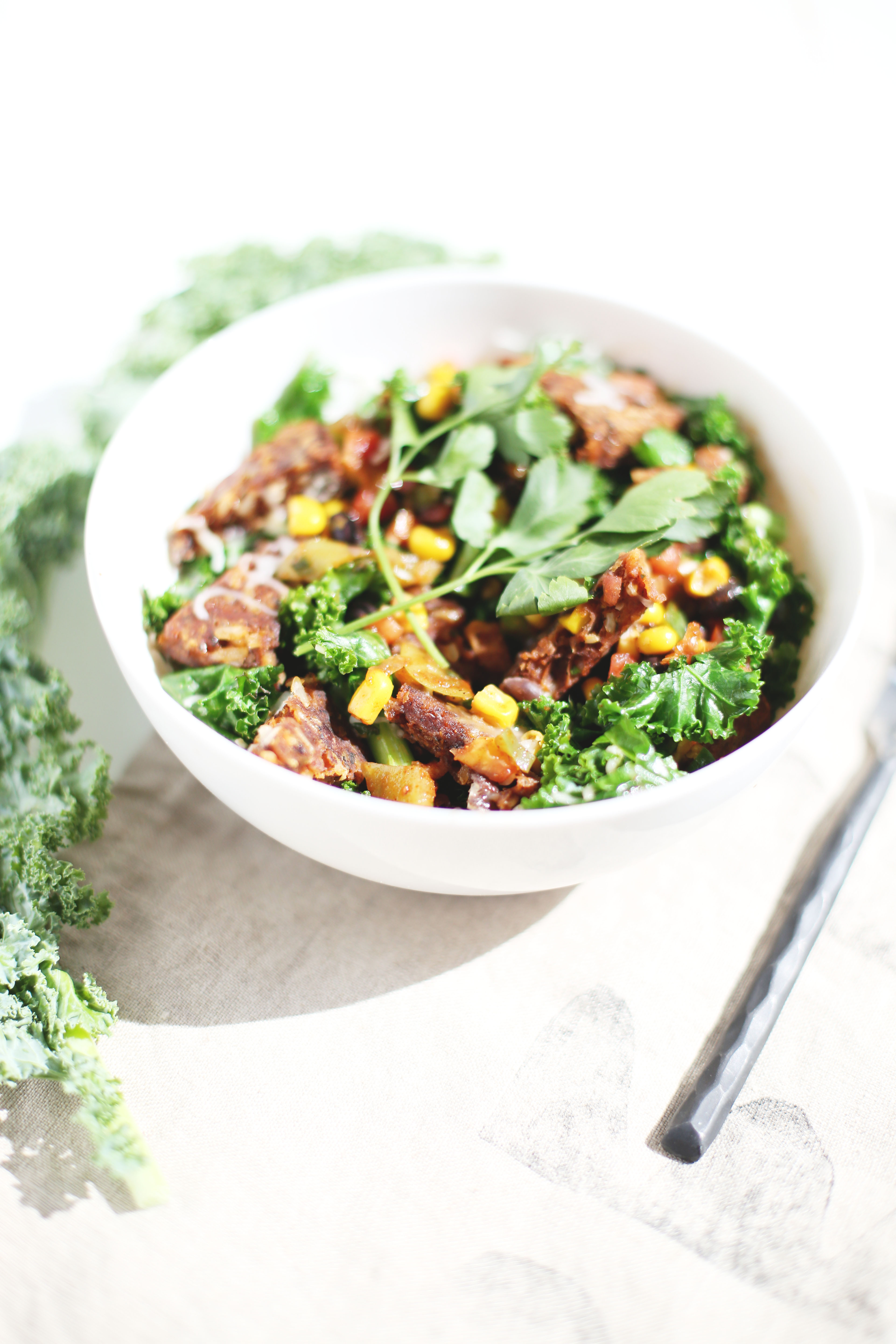 Southwestern Black Bean Burger Salad