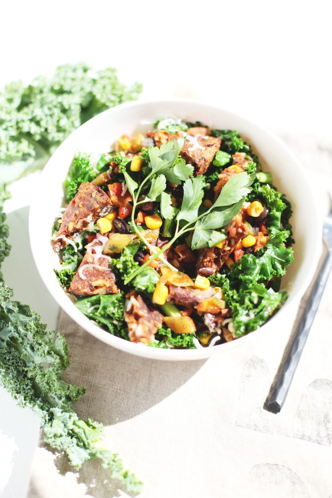 Southwestern Black Bean Burger Salad