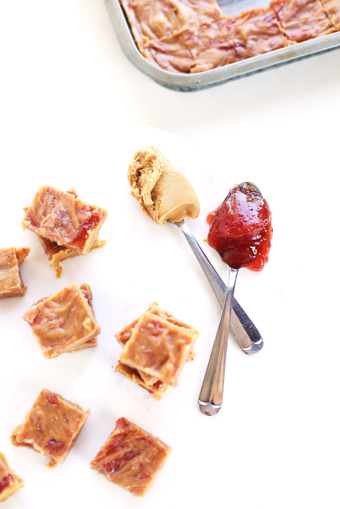 Peanut butter and jelly freezer fudge