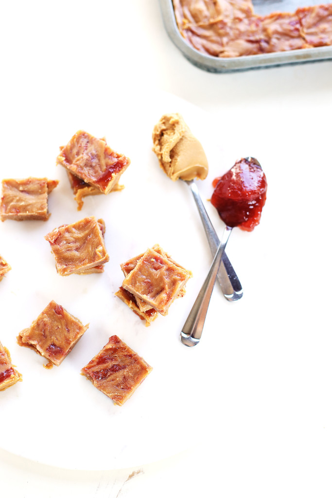 Peanut butter and jelly freezer fudge