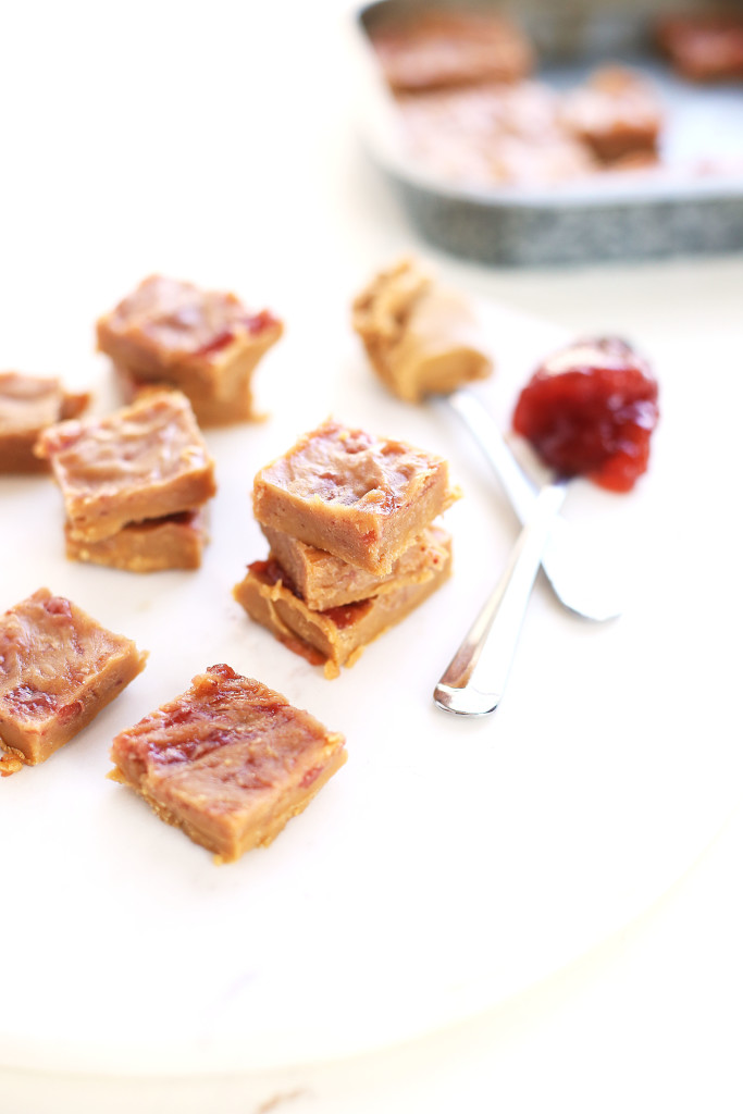 Peanut butter and jelly freezer fudge