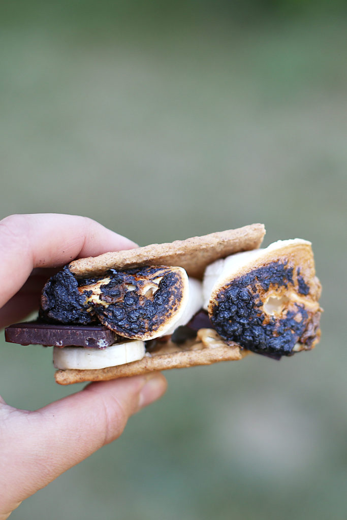 Take your summer time s'more game to a whole new delicious level with these Almond Butter Banana S'mores.